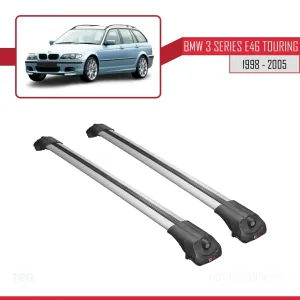 BMW 3 Serisi için ESTATE - TOURING (E46) 1998-2005 Arası ile uyumlu ACE-1 Ara Atkı Tavan Barı GRİ - Görsel 3