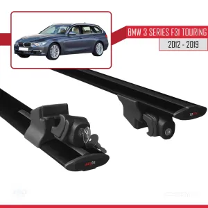 BMW 3 Serisi (F31) TOURING 2012-2019 Arası ile uyumlu HOOK Model Anahtar Kilitli Ara Atkı Tavan Barı SİYAH - Görsel 5