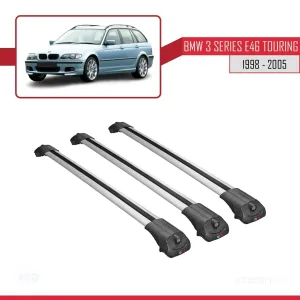 BMW 3 Serisi (E46) TOURING 1998-2005 Arası ile uyumlu ACE-1 Ara Atkı Tavan Barı GRİ 3 ADET BAR - Görsel 3