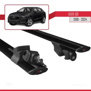 Drs Tuning Audi Q8 (F1) 2018 ve Sonrası ile uyumlu HOOK Model Anahtar Kilitli Ara Atkı Tavan Barı SİYAH - Görsel 5