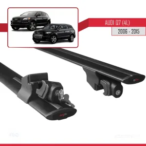 Drs Tuning Audi Q7 2006-2015 Arası ile uyumlu HOOK Model Anahtar Kilitli Ara Atkı Tavan Barı SİYAH - Görsel 5