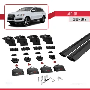 Drs Tuning Audi Q7 (4L) 2006-2015 Arası ile uyumlu ACE-2 Ara Atkı Tavan Barı SİYAH - Görsel 5