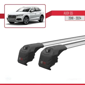 Audi Q5 (FY) 2018 ve Sonrası ile uyumlu ACE-2 Ara Atkı Tavan Barı GRİ thumb 4