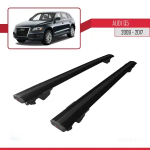 Drs Tuning Audi Q5 (8R) 2009-2017 Arası ile uyumlu HOOK Model Anahtar Kilitli Ara Atkı Tavan Barı SİYAH - Görsel 4