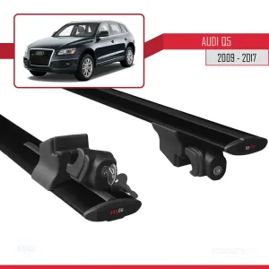 Drs Tuning Audi Q5 (8R) 2009-2017 Arası ile uyumlu HOOK Model Anahtar Kilitli Ara Atkı Tavan Barı SİYAH - Görsel 5