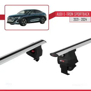 Audi E-TRON Sportback 2021 ve Sonrası ile uyumlu ACE-4 Ara Atkı Tavan Barı GRİ thumb 4