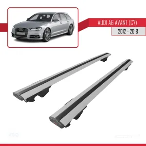 Audi A6 (C7) Avant 2012-2018 Arası ile uyumlu HOOK Model Anahtar Kilitli Ara Atkı Tavan Barı GRİ thumb 4