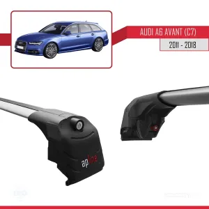 Audi A6 (C7) AVANT 2011-2018 Arası ile uyumlu ACE-2 Ara Atkı Tavan Barı GRİ thumb 4