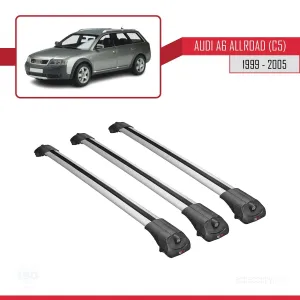 Drs Tuning Audi A6 (C5) Allroad 1999-2005 Arası ile uyumlu ACE-1 Ara Atkı Tavan Barı GRİ 3 ADET BAR - Görsel 3