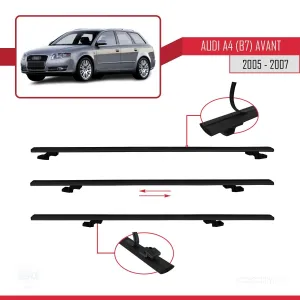 Audi A4 (B7) Avant 2005-2007 Arası ile uyumlu Basic Model Ara Atkı Tavan Barı SİYAH 3 ADET thumb 5
