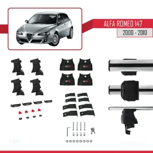 Drs Tuning Alfa Romeo 147 2000-2010 Arası ile uyumlu ACE-4 Ara Atkı Tavan Barı GRİ - Görsel 4