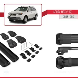 Acura MDX (YD2) 2007-2013 Arası ile uyumlu ACE-1 Ara Atkı Tavan Barı SİYAH thumb 5