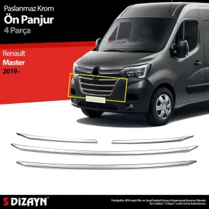 S-Dizayn Renault Master Krom Ön Panjur 4 Prç. 2019 Üzeri thumb 1
