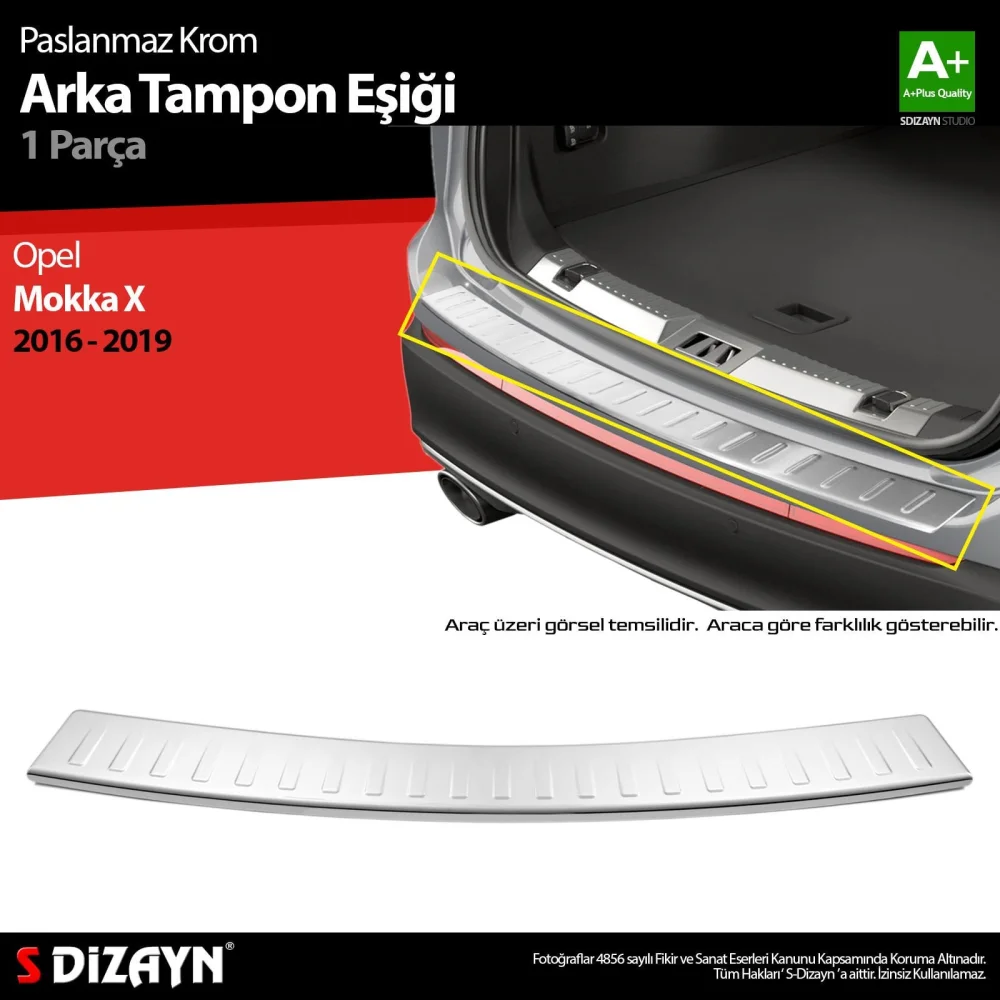Drs Tuning Opel Mokka X Krom Arka Tampon Eşiği 2020 Üzeri