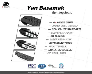 TOGG T10X Evo Siyah Yan Basamak 203 Cm 2023 Üzeri A+ Kalite - Görsel 5