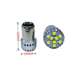1157 Dekoratif led ampul çift duy beyaz 12V 4W canbus / LAAM952 thumb 2