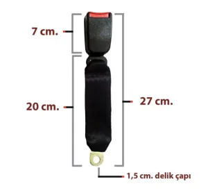 Emniyet Kemeri Otomatik 3 Nokta Kumaşlı Arka Takım - Görsel 2