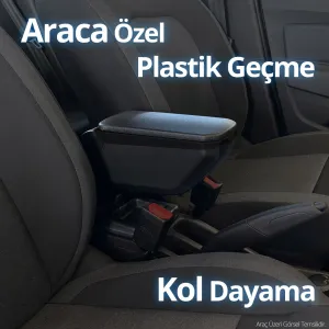 S-Dizayn Peugeot 208 2 Kol Dayama Kolçak Geçmeli ABS Siyah 2019 Üzeri A+Kalite thumb 5