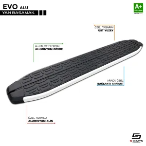 Fiat Doblo 2 Evo Aluminyum Yan Basamak 193 Cm 2010-2022 A+ Kalite