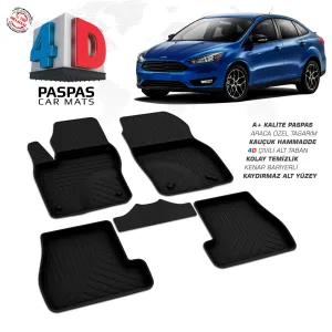 Ford Focus 3 Makyajlı SD 4D Araca Özel Havuzlu Kauçuk Paspas 2015-2018DRS Tuning kalitesiyle tanışın! Özel olarak Ford  model araçlar için üretilen bu ürün, oto