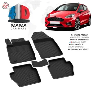 Ford Fiesta 4D Araca Özel Havuzlu Kauçuk Paspas 2017 ve ÜzeriDRS Tuning kalitesiyle tanışın! Özel olarak Ford  model araçlar için üretilen bu ürün, otomobiliniz