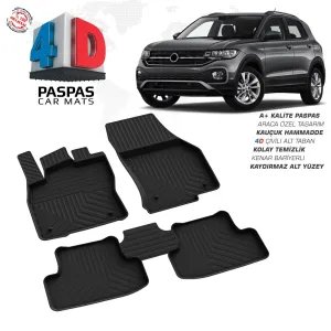 Drs Tuning T-Cross 4D Araca Özel Havuzlu Kauçuk Paspas 2019 Üzeri