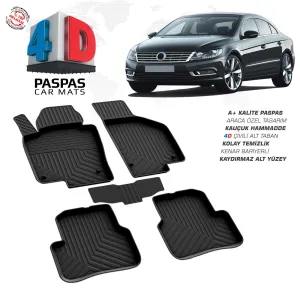 Drs Tuning Passat CC 4D Araca Özel Havuzlu Kauçuk Paspas 2008 Model ve Üzeri