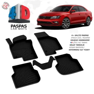Drs Tuning Jetta 4D Araca Özel Havuzlu Kauçuk Paspas 2011 Ve Üzeri