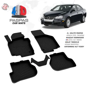 Drs Tuning Jetta 4D Araca Özel Havuzlu Kauçuk Paspas 2005-2010