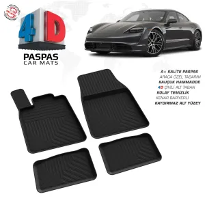 Porsche Taycan 4D Araca Özel Havuzlu Kauçuk Paspas 2020 ÜzeriDRS Tuning kalitesiyle tanışın! Özel olarak Porsche  model araçlar için üretilen bu ürün, otomobili