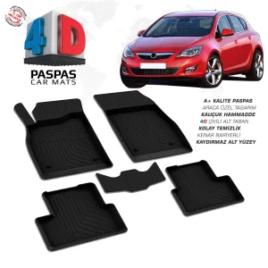 Opel Astra J HB 4D Araca Özel Havuzlu Kauçuk Paspas 2010 ve ÜzeriDRS Tuning kalitesiyle tanışın! Özel olarak Opel  model araçlar için üretilen bu ürün, otomobil