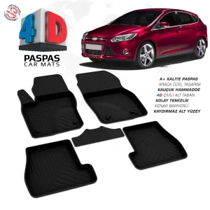 Ford Focus 3 SD 4D Araca Özel Havuzlu Kauçuk Paspas 2011-2014DRS Tuning kalitesiyle tanışın! Özel olarak Ford  model araçlar için üretilen bu ürün, otomobiliniz