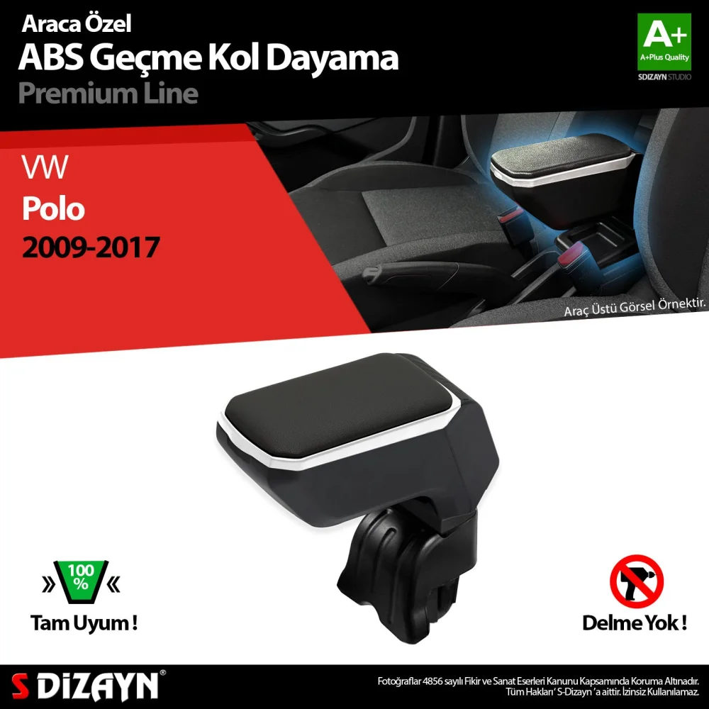 Drs Tuning VW Polo Kol Dayama Kolçak Geçmeli ABS Gri 2009-2017