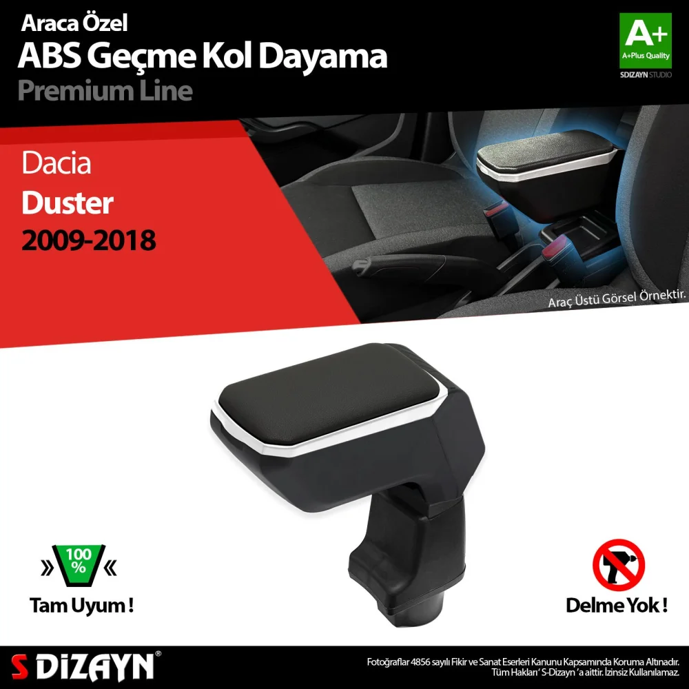 Drs Tuning Dacia Duster Kol Dayama Kolçak Geçmeli ABS Gri 2009-2018