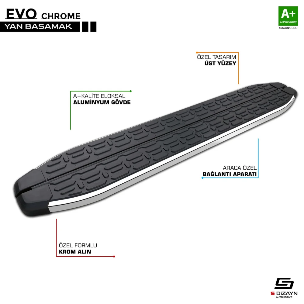 TOGG T10X Evo Krom Yan Basamak 203 Cm 2023 Üzeri A+ Kalite