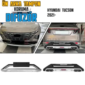 S-Dizayn Hyundai Tucson Ön ve Arka Tampon Koruma Difüzör Seti 2021-2024 A+ Kalite						                &bull; &Ouml;n ve Arka Tampon Dif&uuml;z&ouml;r Seti arac