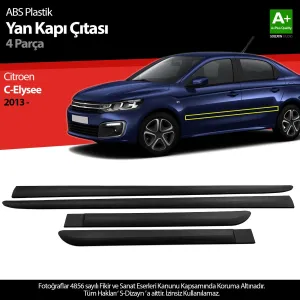 s-dizayn uyumlu Citroen C-Elysee ABS Plastik Yan Kapı Koruma Çıtası 2013 Üzeri A+ Kalite modelleri Oto Aksesuar Shop'de. Kaliteli malzeme, hızlı kargo ve