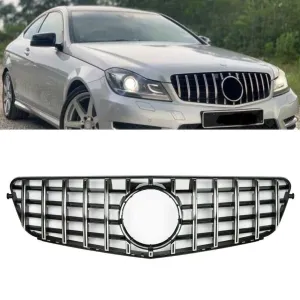 s-dizayn uyumlu Mercedes C-ClassW204 Ön Panjur Parlak Siyah Çerçeveli Krom AMG Model 2007-2014 modelleri DRS Tuning'de. Kaliteli malzeme, hızlı kargo ve