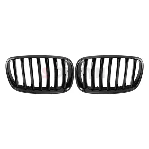 Drs Tuning Bmw X5 E70/E71/E72 Ön Panjur Böbrek Parlak Siyah Piano Black Düz Model 2007-2013 - Görsel 3