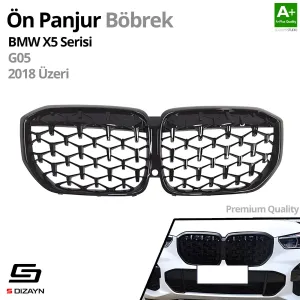Drs Tuning Bmw X5 G05 Ön Panjur Böbrek Parlak Siyah Piano Black Diamond Model 2018 Üzeri - Görsel 2