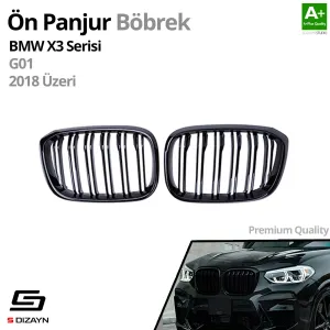 Drs Tuning Bmw X3 G01 Ön Panjur Böbrek Parlak Siyah Piano Black M X3 Model 2018 Üzeri - Görsel 2