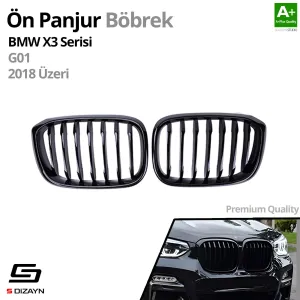 Drs Tuning Bmw X3 G01 Ön Panjur Böbrek Parlak Siyah Piano Black Düz Model 2018 Üzeri - Görsel 2