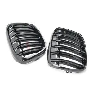 S-Dizayn Bmw X1 F48/F49 Ön Panjur Böbrek Parlak Siyah Piano Black M X1 Model 2016 Üzeri thumb 5