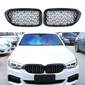BMW 5 Serisi 2017-2023 (G30) uyumlu G30/G38 Ön Panjur Böbrek Parlak Siyah Çerçeveli Krom Diamond Model 2017 Üzeri modelleri DRS Tuning'de. Kaliteli malzeme,