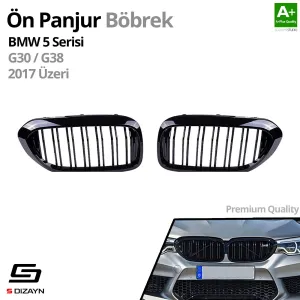 Drs Tuning Bmw 5 Serisi G30/G38 Ön Panjur Böbrek Parlak Siyah Piano Black M5 Model 2017 Üzeri - Görsel 2
