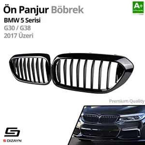 Drs Tuning Bmw 5 Serisi G30/G38 Ön Panjur Böbrek Parlak Siyah Piano Black Düz Model 2017 Üzeri - Görsel 2
