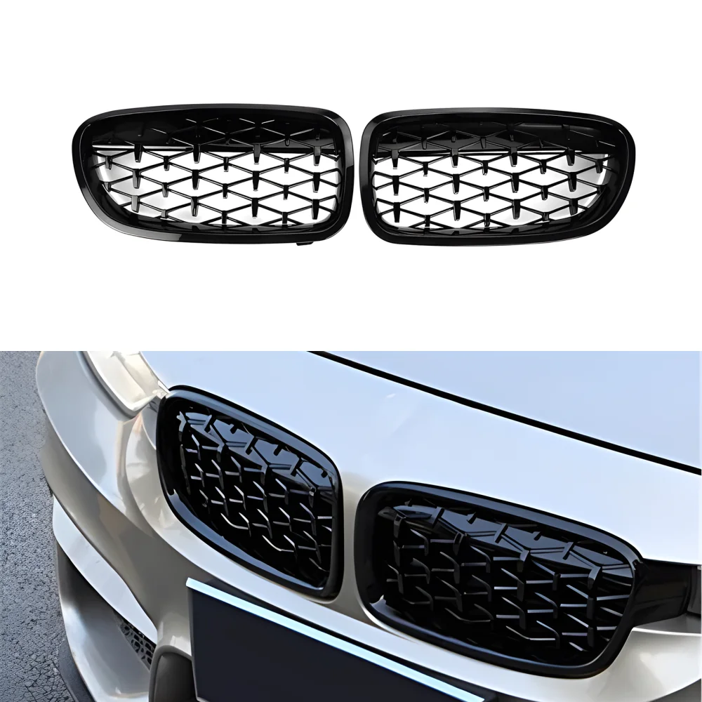 Drs Tuning Bmw 5 Serisi F10/F11/F18 Ön Panjur Böbrek Parlak Siyah Piano Black Diamond Model 2010-2016
