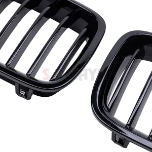 S-Dizayn Bmw 5 Serisi F10/F11/F18 Ön Panjur Böbrek Parlak Siyah Piano Black Düz Model 2010-2016 thumb 5