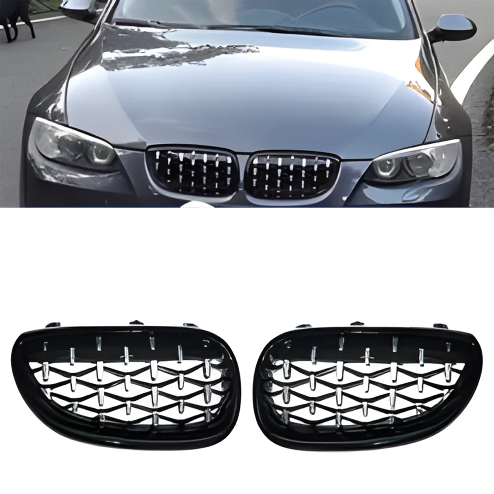 Drs Tuning Bmw 5 Serisi E60/E61 Ön Panjur Böbrek Parlak Siyah Çerçeveli Krom Diamond Model 2003-2009