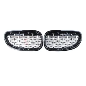 Drs Tuning Bmw 5 Serisi E60/E61 Ön Panjur Böbrek Parlak Siyah Çerçeveli Krom Diamond Model 2003-2009 - Görsel 3